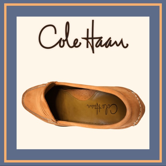 Cole Haan Orange Leather Loafers 9 - Picture 6 of 12